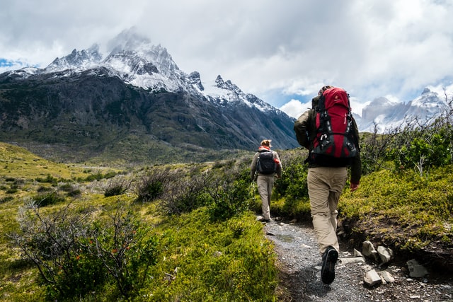 Backpacking in the mountains