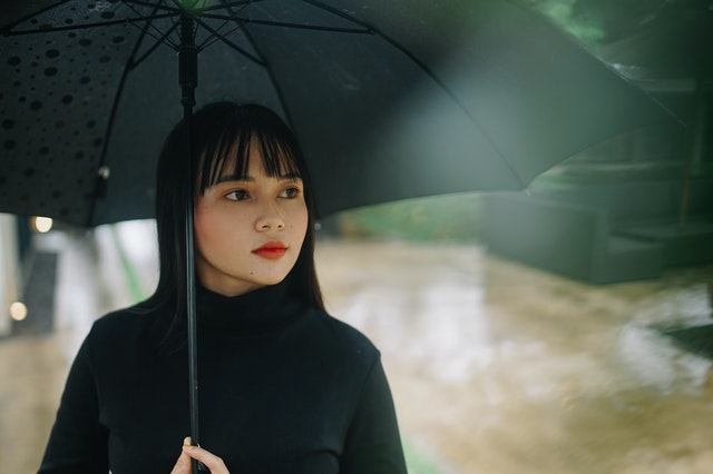 It was raining - intonation in English
