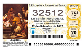 Spanish Christmas lottery ticket